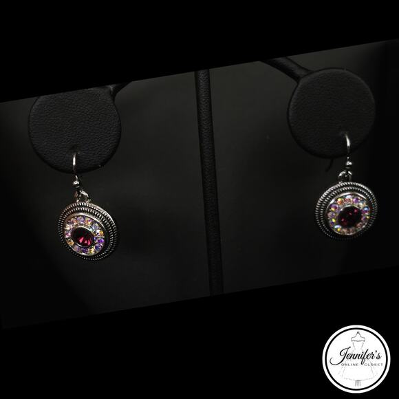 Lia Sophia "Pretty Please" Colorama Silver Cut Crystal Earring & Necklace Set - Picture 6 of 14